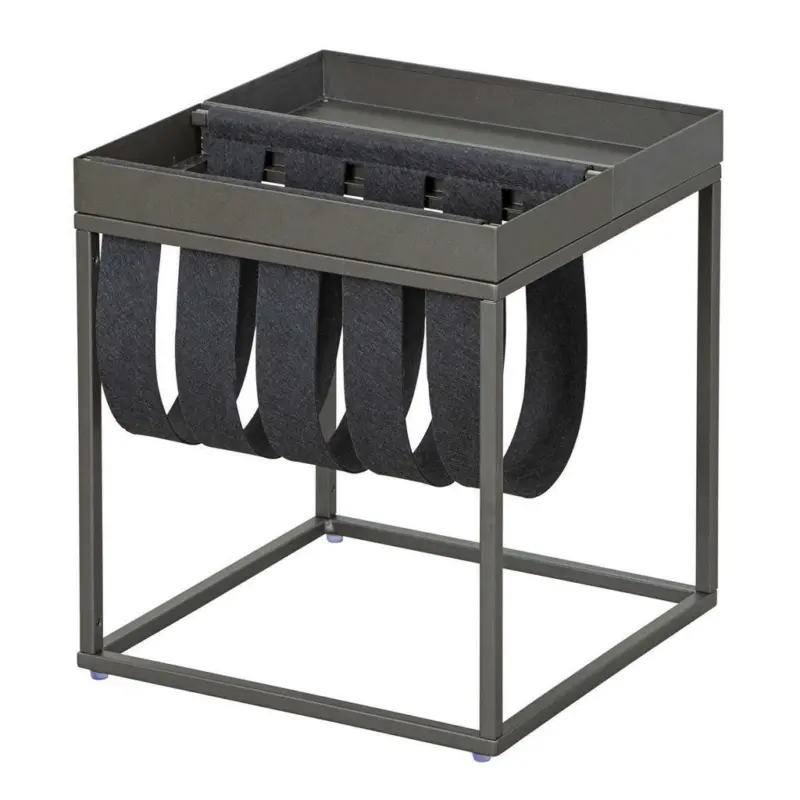 Beistelltisch in Metall, Textil 35/35/40 cm