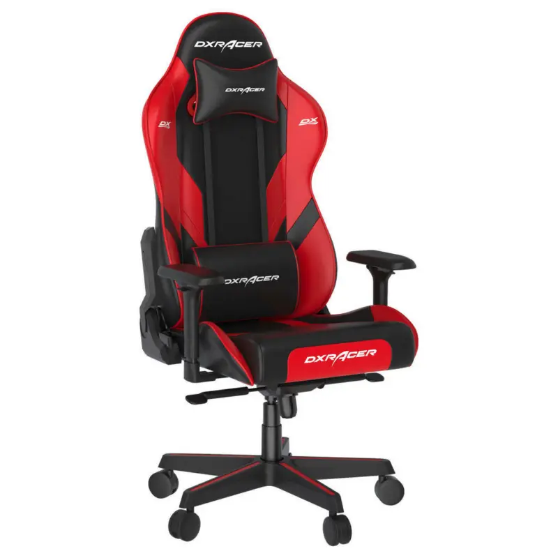 Gamingstuhl in Lederlook Rot, Schwarz