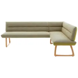 Eckbank 237/162 cm in Grün, Eichefarben, Hellgrün