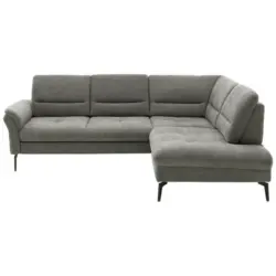 Ecksofa in Webstoff Grau
