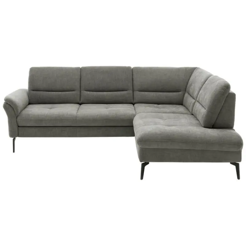 Ecksofa in Webstoff Grau