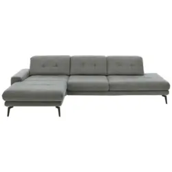 Ecksofa in Flachgewebe Grau