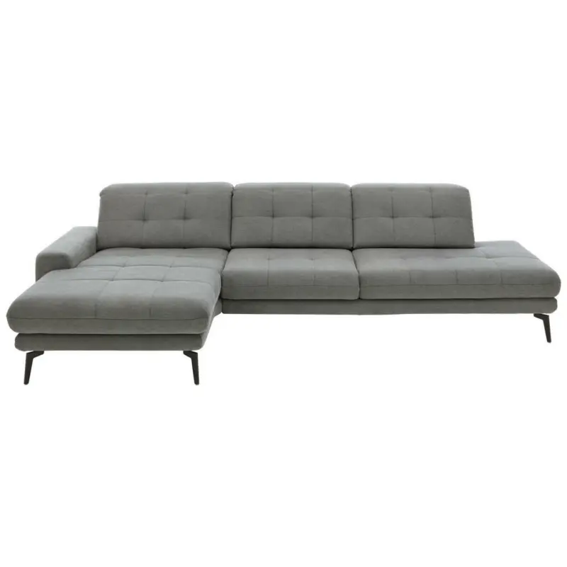 Ecksofa in Flachgewebe Grau