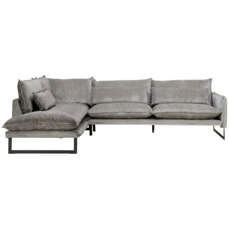 Ecksofa in Flachgewebe Taupe