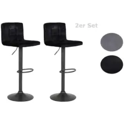 Barhocker-Set in Schwarz
