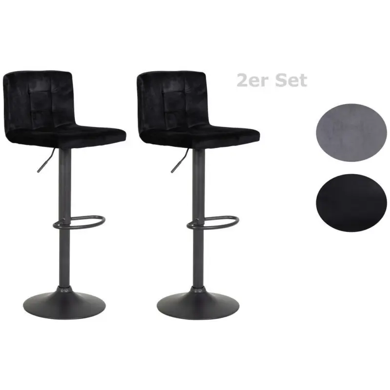 Barhocker-Set in Schwarz