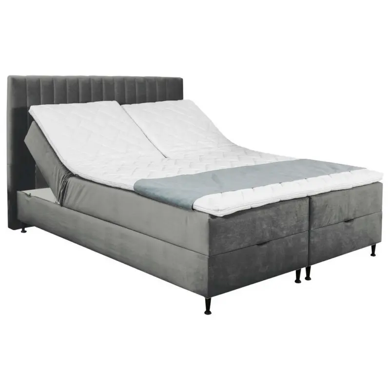 Boxspringbett 160/200 cm in Grau