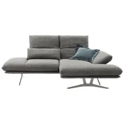 Ecksofa in Flachgewebe Grau