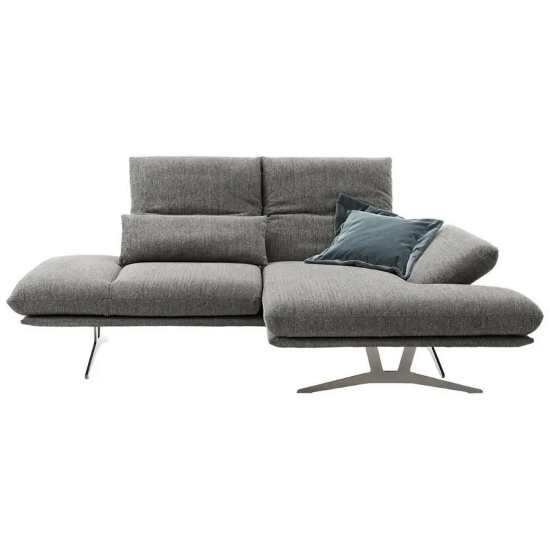 Ecksofa in Flachgewebe Grau