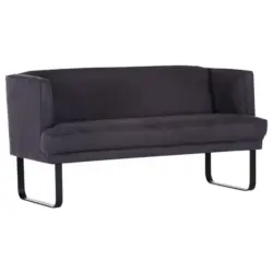 Sitzbank in Textil Dunkelbraun
