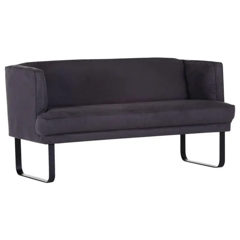 Sitzbank in Textil Dunkelbraun