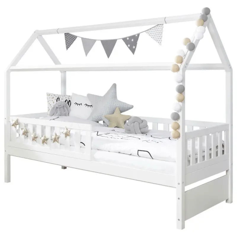 Hausbett 90/200 cm in Weiß