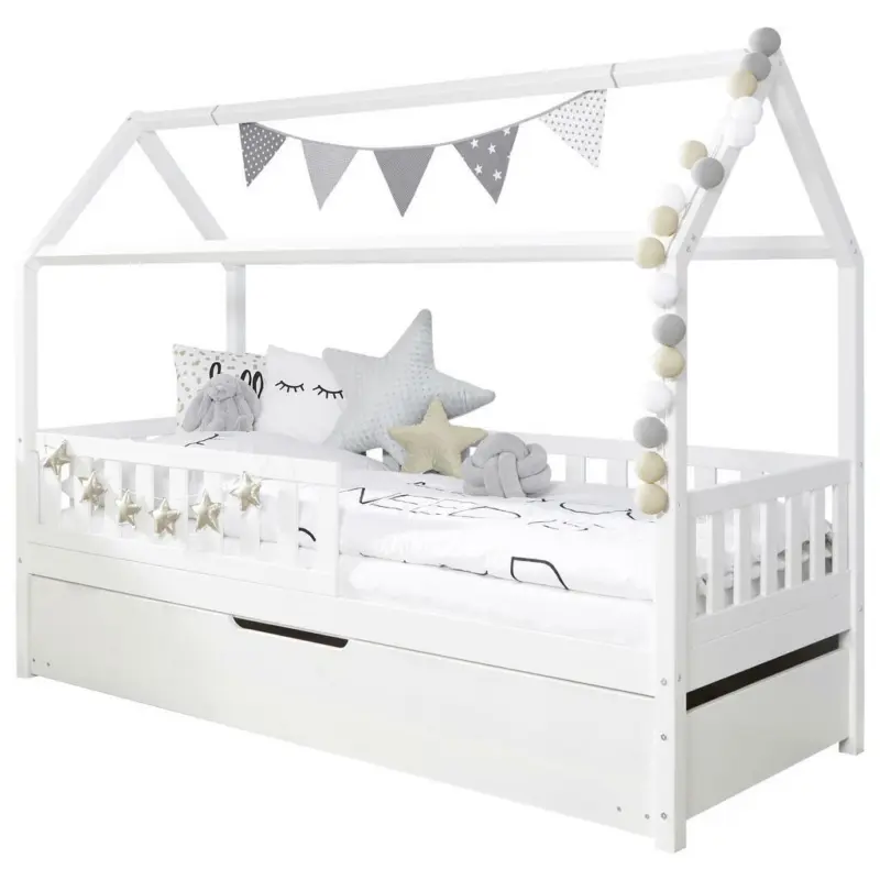 Hausbett 90/200 cm in Weiß