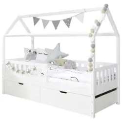 Hausbett 90/200 cm in Weiß