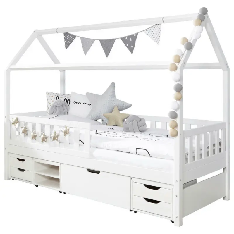 Hausbett 90/200 cm in Weiß