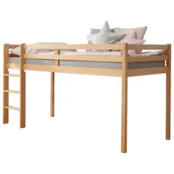 Mittelhohes Bett 90/200 cm Naturfarben
