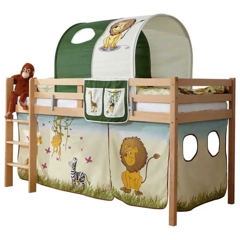 Mittelhohes Bett 90/200 cm Multicolor