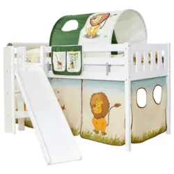 Spielbett 90/200 cm in Multicolor, Weiß