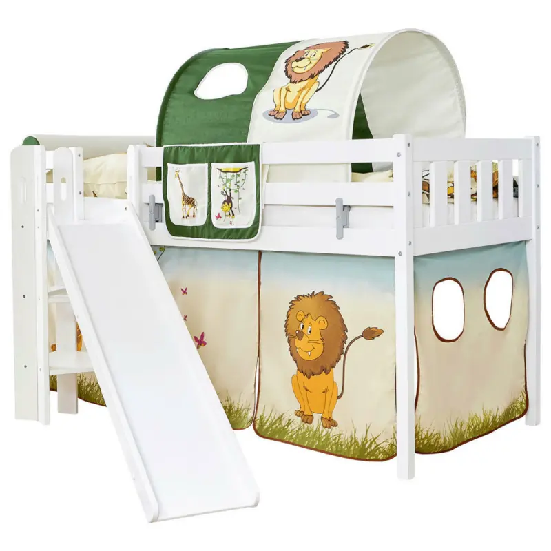 Spielbett 90/200 cm in Multicolor, Weiß