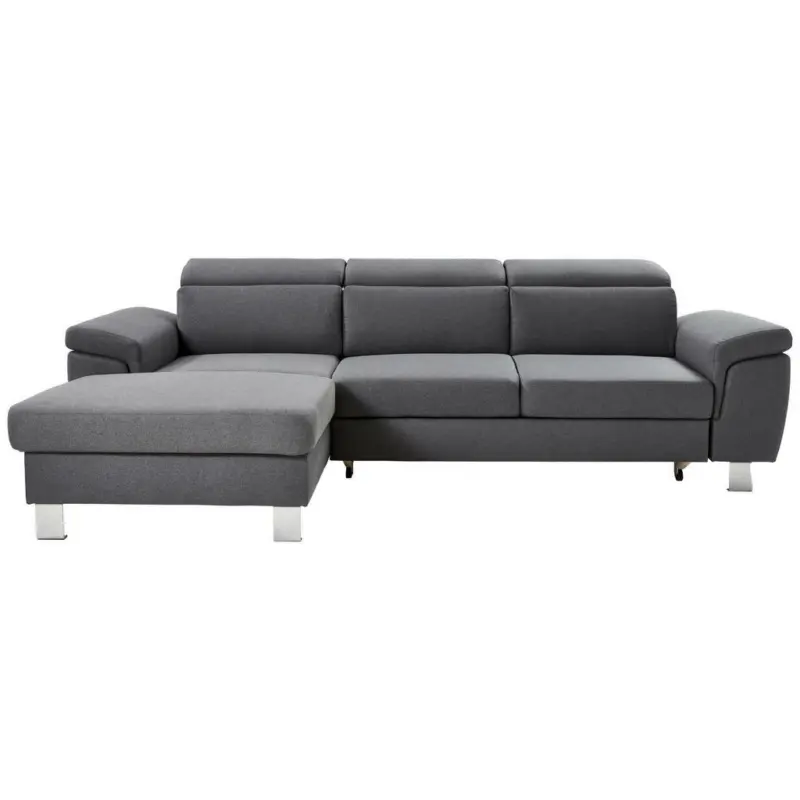 Ecksofa in Webstoff Grau