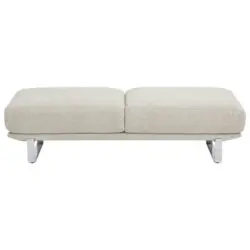 Hocker in Textil Champagner