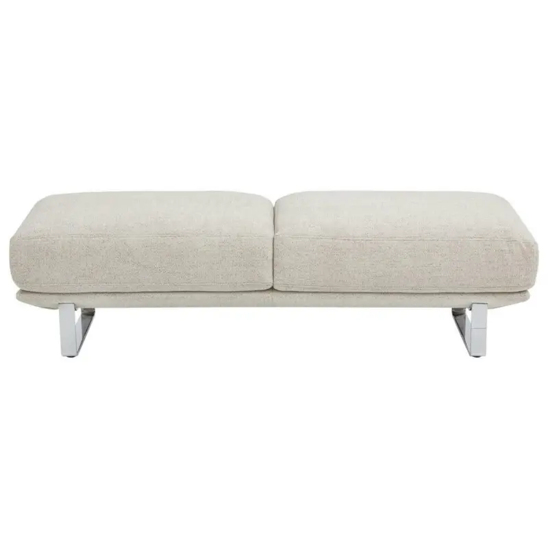 Hocker in Textil Champagner