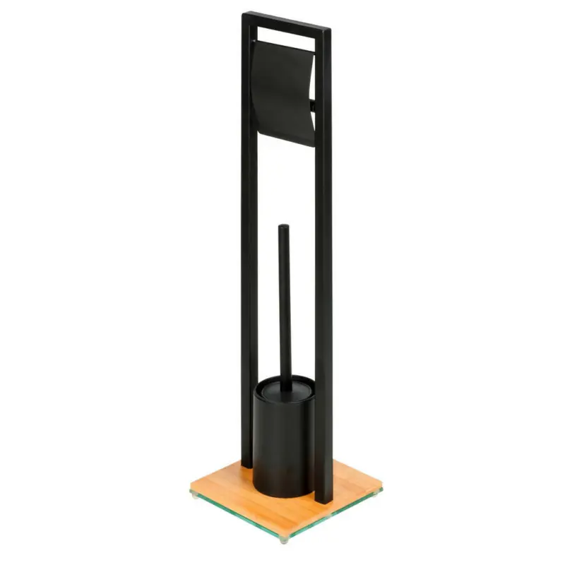 Wc-Bürstengarnitur in Holz, Metall