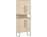 Hornbach Hochschrank Möbelpartner Limone 650 183,4x65,2x33,1 cm eiche hell