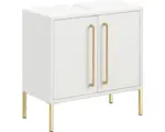 Hornbach Waschbeckenunterschrank Möbelpartner Sarah 570 61,2x57,1x30,1 cm ohne Waschbecken kreideweiß