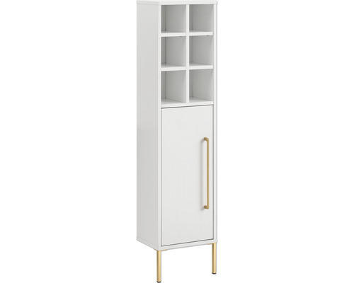 Highboard Möbelpartner Sarah 300 130,6x30,4x21,8 cm kreideweiß