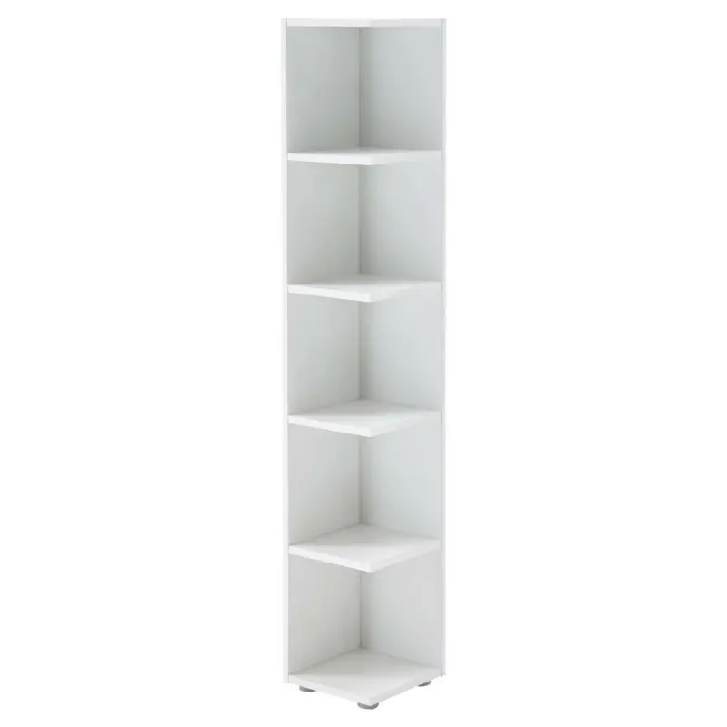 Eckregal in 24/142/26 cm Weiß