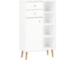 Hornbach Highboard Möbelpartner Jonte 670 118,9x67,1x33,1 cm kreideweiß