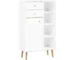 Hornbach Highboard Möbelpartner Jonte 670 118,9x67,1x33,1 cm kreideweiß