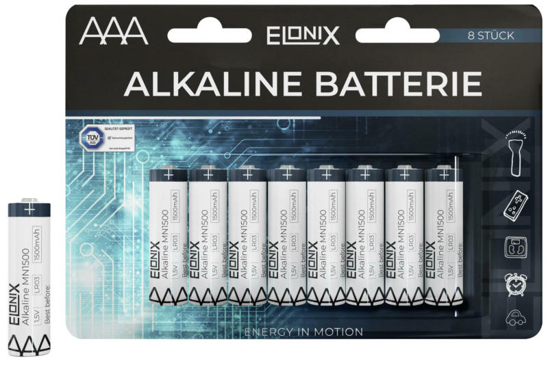Batterie Alkaline LR03 AAA 8er Packung
