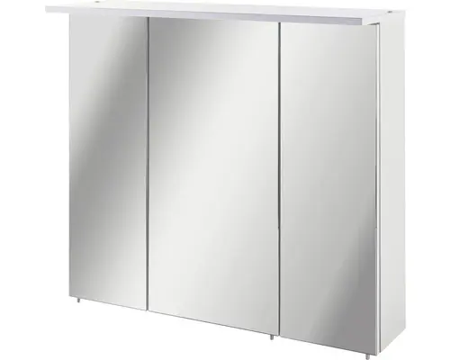 Spiegelschrank Möbelpartner Profil 3-türig 70,5x16x72,3 cm weiß