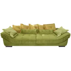 Bigsofa in Flachgewebe Grün