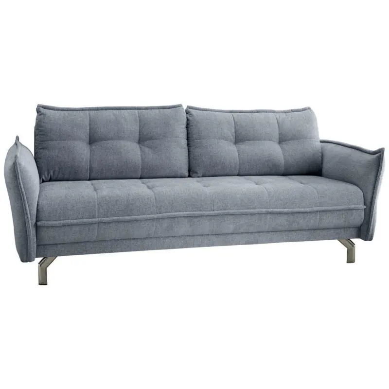 Dreisitzer-Sofa in Chenille Hellblau