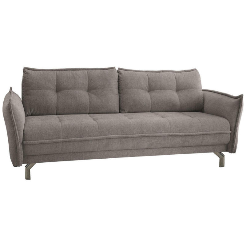 Dreisitzer-Sofa in Chenille Hellbraun