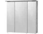 Hornbach Spiegelschrank Möbelpartner Profil 3-türig 70,5x16x72,3 cm grau