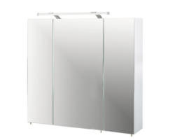 Spiegelschrank Möbelpartner Dorina 3-türig 80x15,7x75 cm weiß