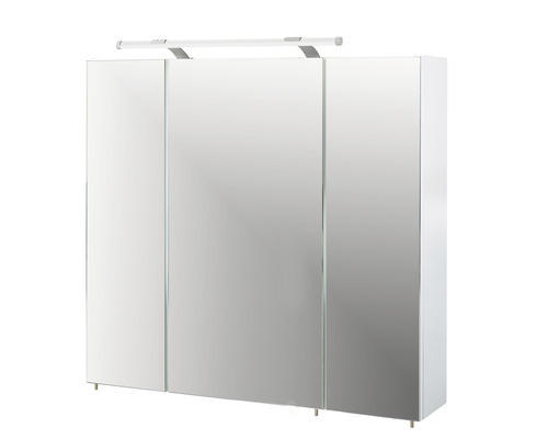 Spiegelschrank Möbelpartner Dorina 3-türig 80x15,7x75 cm weiß