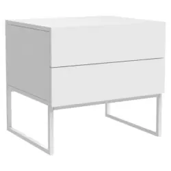 Nachtkästchen in Weiß