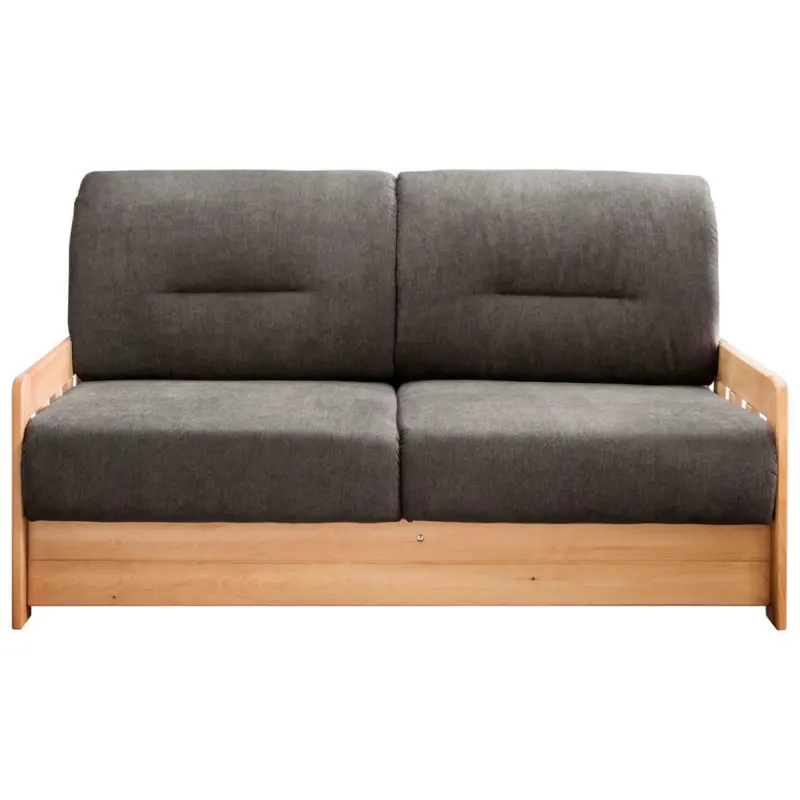 Schlafsofa in Mikrofaser Kieferfarben, Dunkelbraun