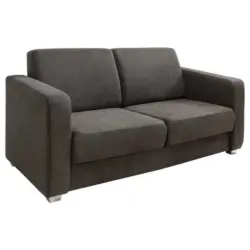 Schlafsofa in Mikrofaser Dunkelbraun
