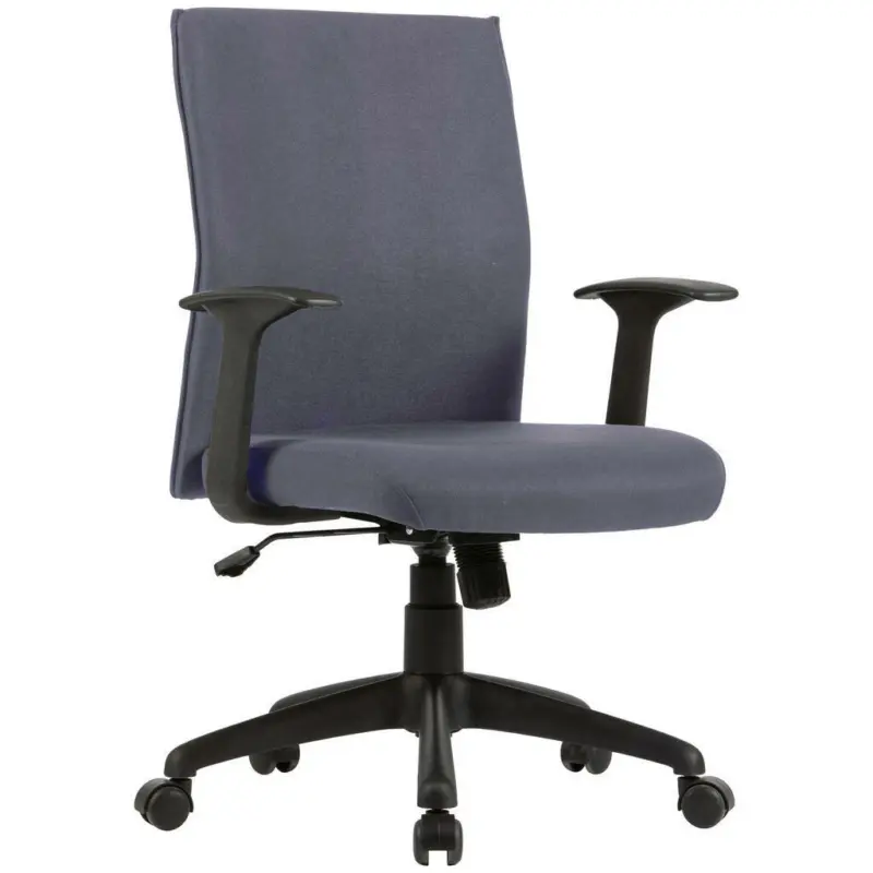 Drehstuhl in Webstoff Schwarz, Dunkelgrau