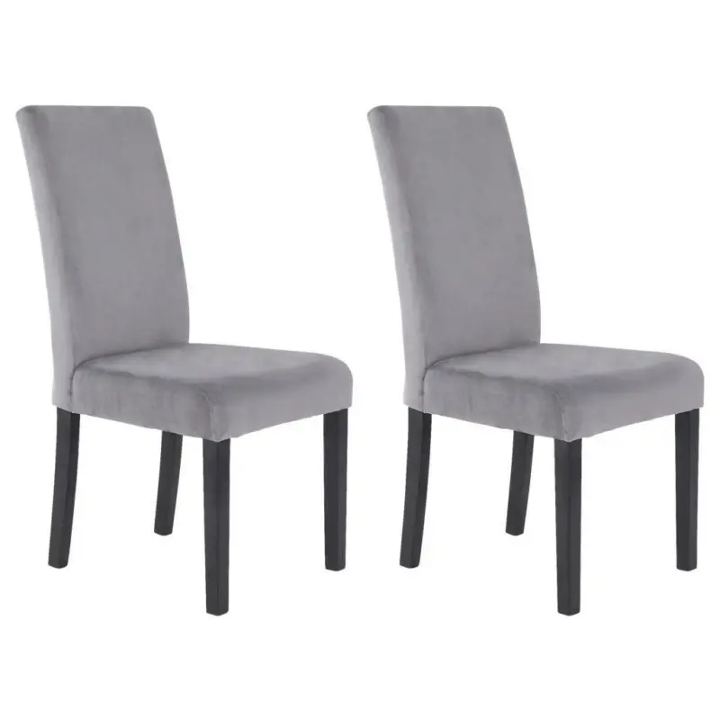 Stuhl-Set 2 St&uuml;ck in Samt