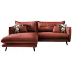 XXXLutz Lauterach - Ihr M&ouml;belhaus bei Bregenz Ecksofa in Velours Koralle, Multicolor