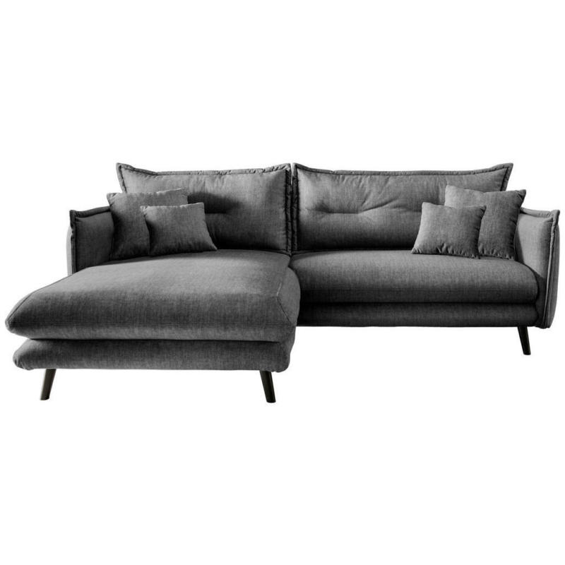 Ecksofa in Velours Grau