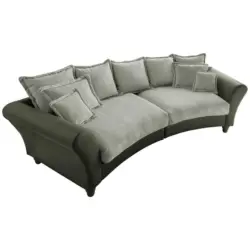 Bigsofa in Chenille, Mikrofaser Grün, Hellgrün
