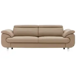 3,5-Sitzer in Echtleder Mokka